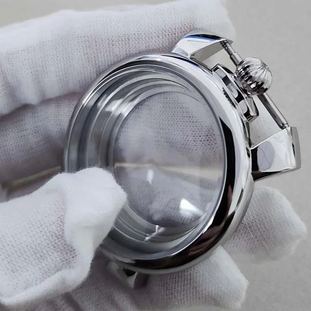 3/12 o'clock Stainless Steel Watch Case Shell Mineral Glass Watch Repair Accessories for NH35/36 Movement ﻿
