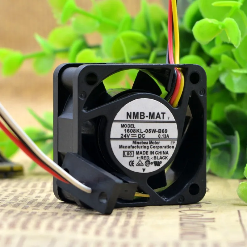 New Cooler Fan for NMB 1608KL-05W-B69 24V 0.13A 3-wire alarm CNC machine tool Cooling fan 40*40*20mm