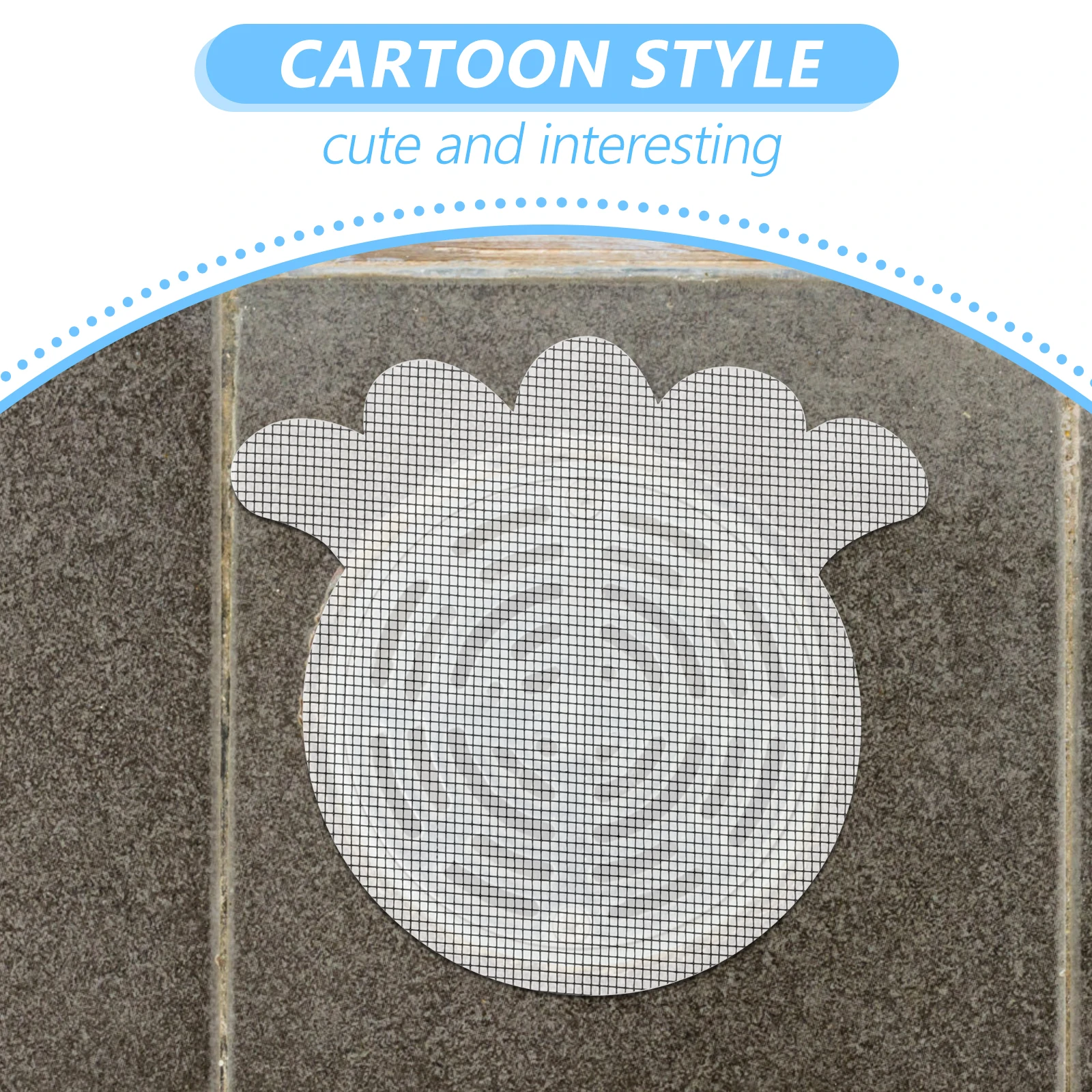

10pcs Floor Drain Sticker Disposable Hair Catcher Bathroom Supplies Cartoon Whale Grey Anti blocking Filtering Stickers Shower