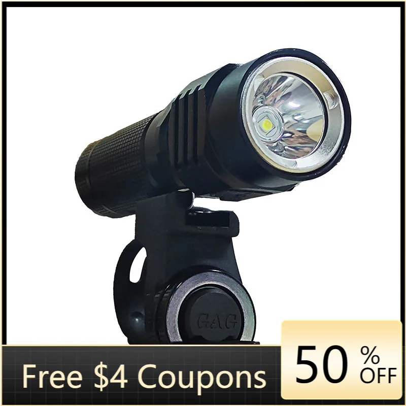 High-Brightness Rechargeable LED Front Bicycle Light Aluminum Alloy Cycling Equipment with Waterproof Induction Battery Powered