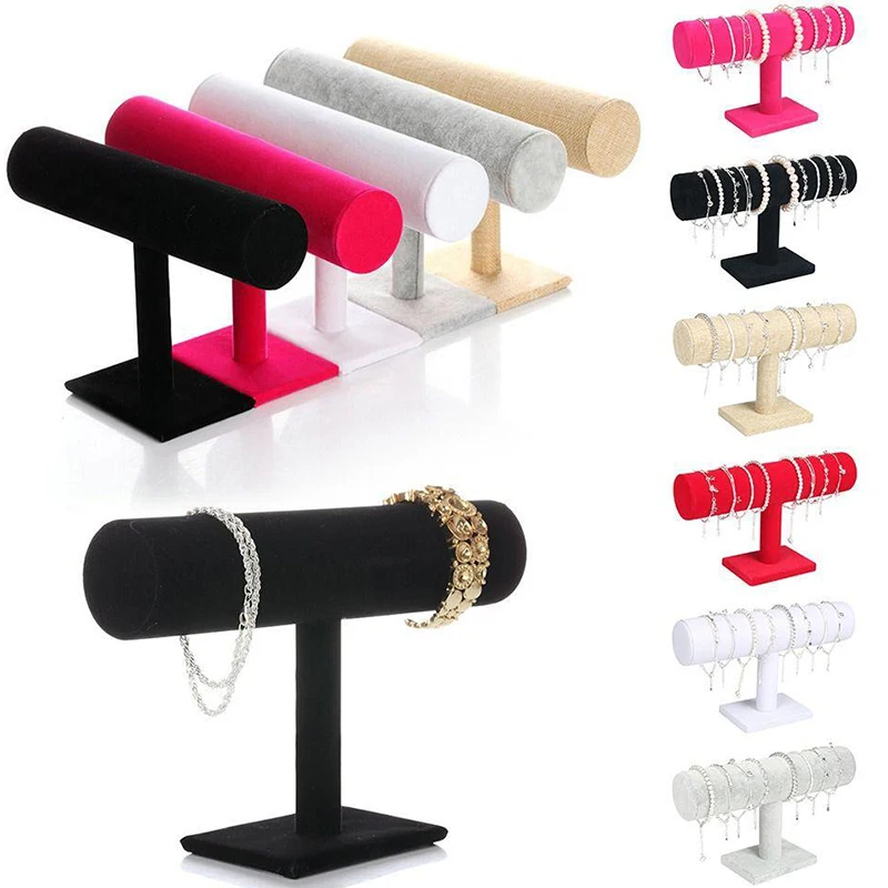 

Женский держатель для браслета, серая бархатная подставка для ювелирных изделий, часы, ожерелье, дисплей, органайзер, подставка, держатель для ювелирных изделий, хранение часов