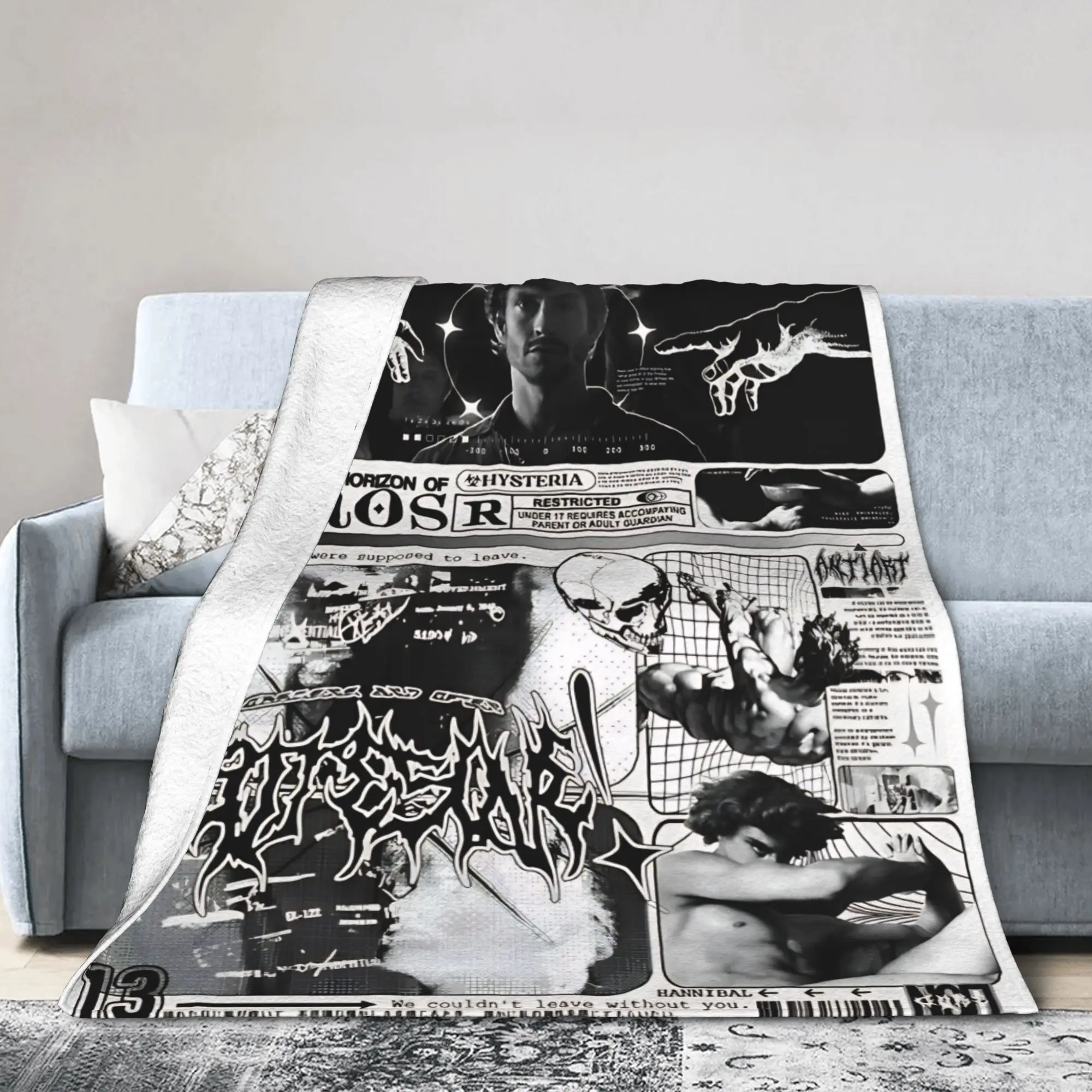 Event Horizon of Chaos NBC Hannibal  Blanket Flannel Spring/Autumn  Breathable Warm Throw Blankets for Bedding Travel Bedspreads