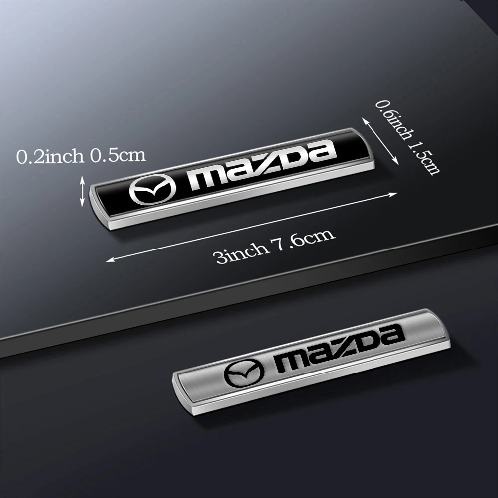 1Pcs Metal Alloy Car Wing Left & Right Side Badge Body Fender Stickers For Mazda MS 2 3 6 gg gj gh cx5 cx30 cx3 mx5 Axela Speed