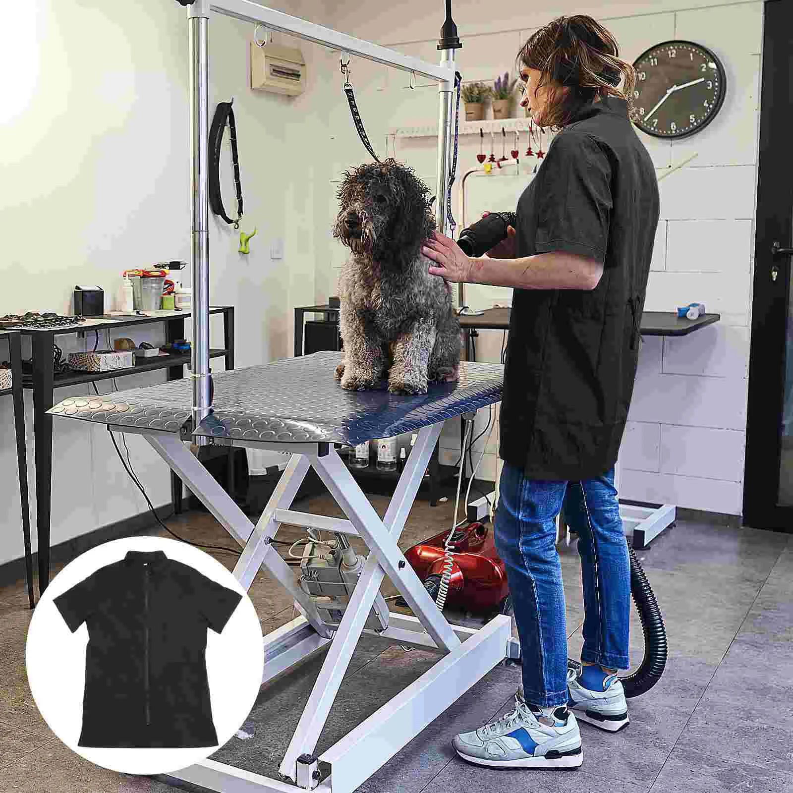 

Waterproof Hoodie Pet Salon Beautician Clothes Cosmetologist Uniform Shop Bath Miss