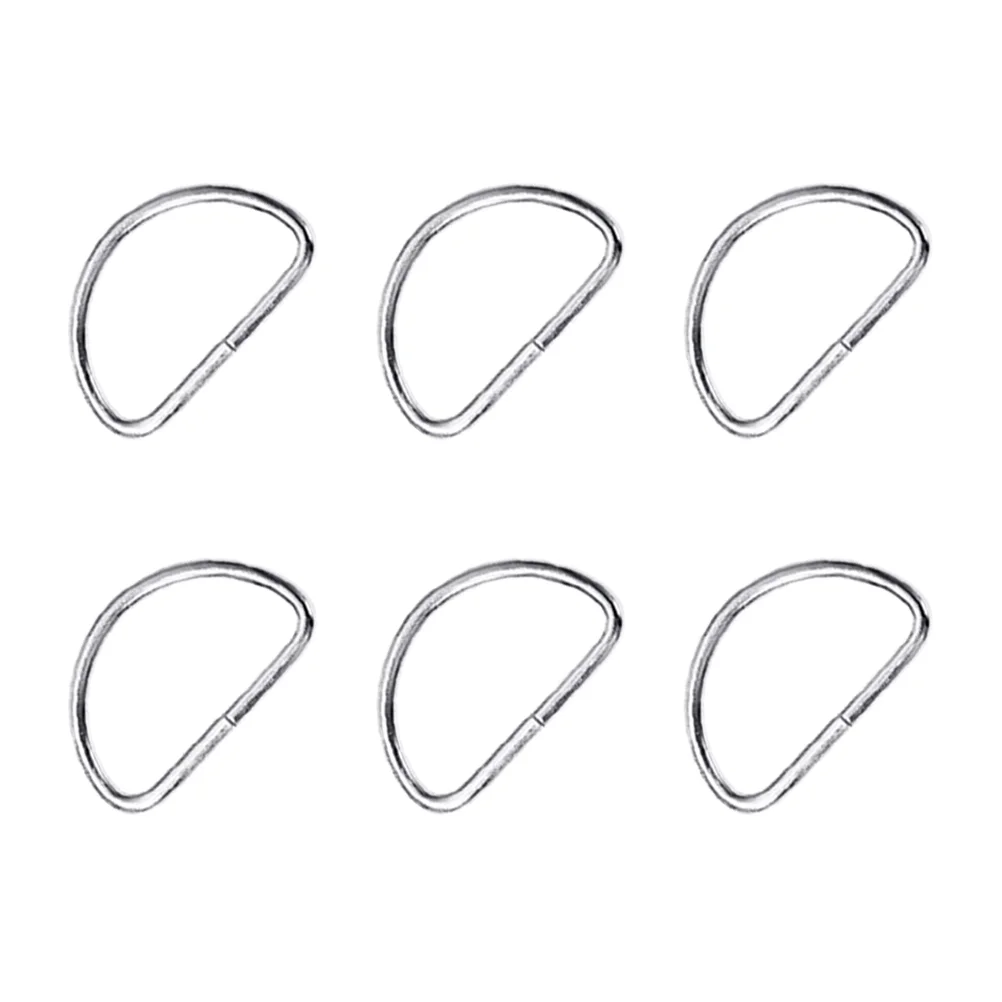 20PCS Metal Shoulder Strap D Ring Multipurpose Bag Webbing Ring Accessories for Luggage Clothes Backpack Belt (Silver)