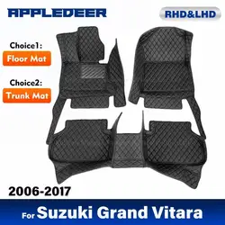 Car floor mats for Suzuki Grand Vitara 2006-2017 2016 2015 2014 2013 2010 Custom Trunk Mat Auto foot Pads Interior Accessories
