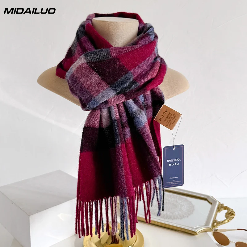 

Шарф из 100% шерсти 70,86*11,81 дюйма, зимний теплый ветрозащитный шарф, элегантный стильный неэластичный многофункциональный шарф для улицы, переменного тока