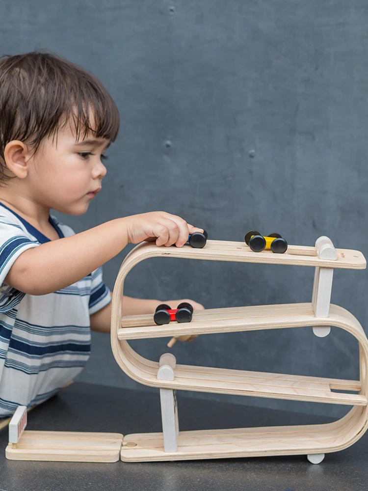 Red Dot Award Children's Track Racing Wooden Toy Puzzle Boy Gift 5379