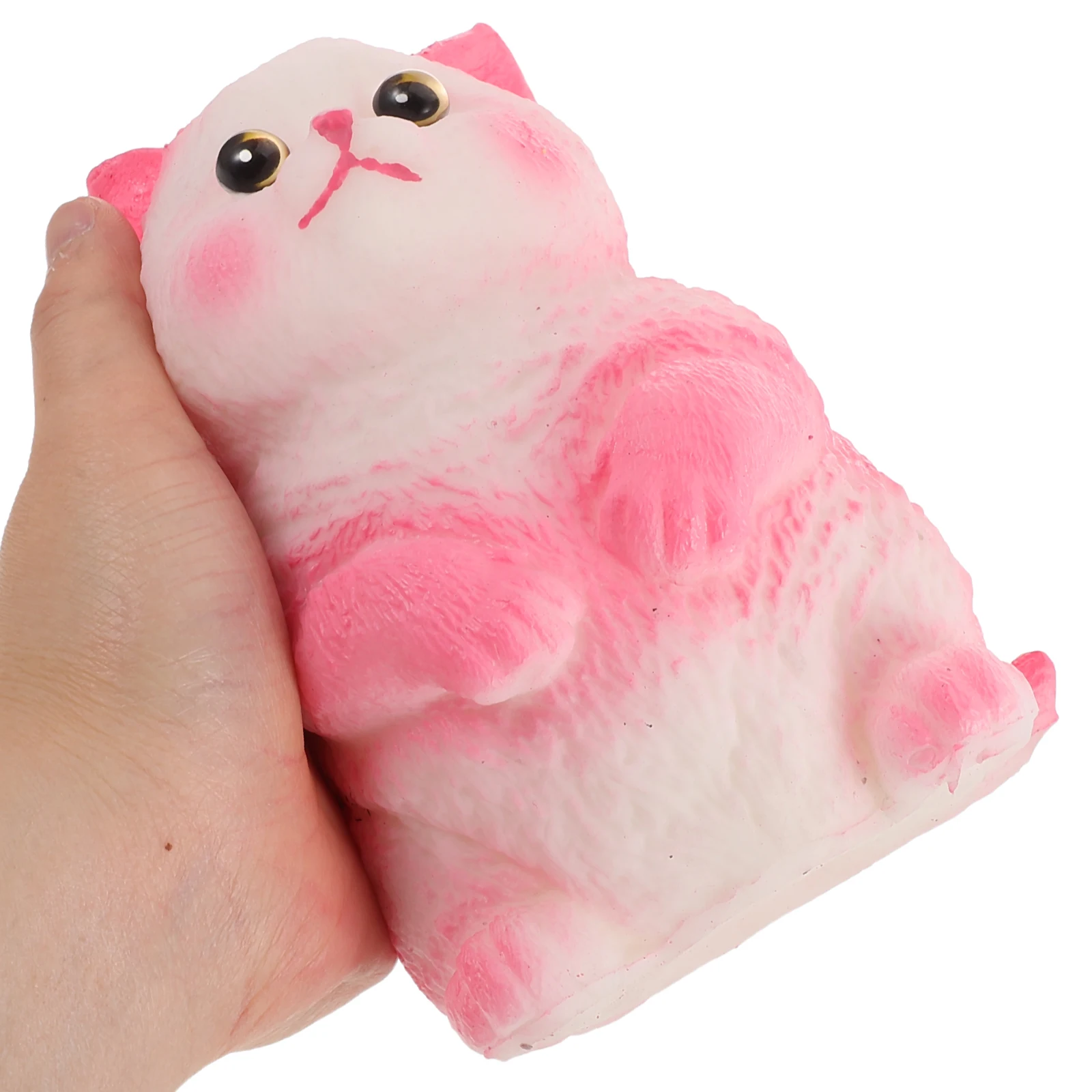 

1pcs Cat Stress Toy Squeeze Decompression Fidget Plaything Cute Pink Relaxation Office Home Travel Animal
