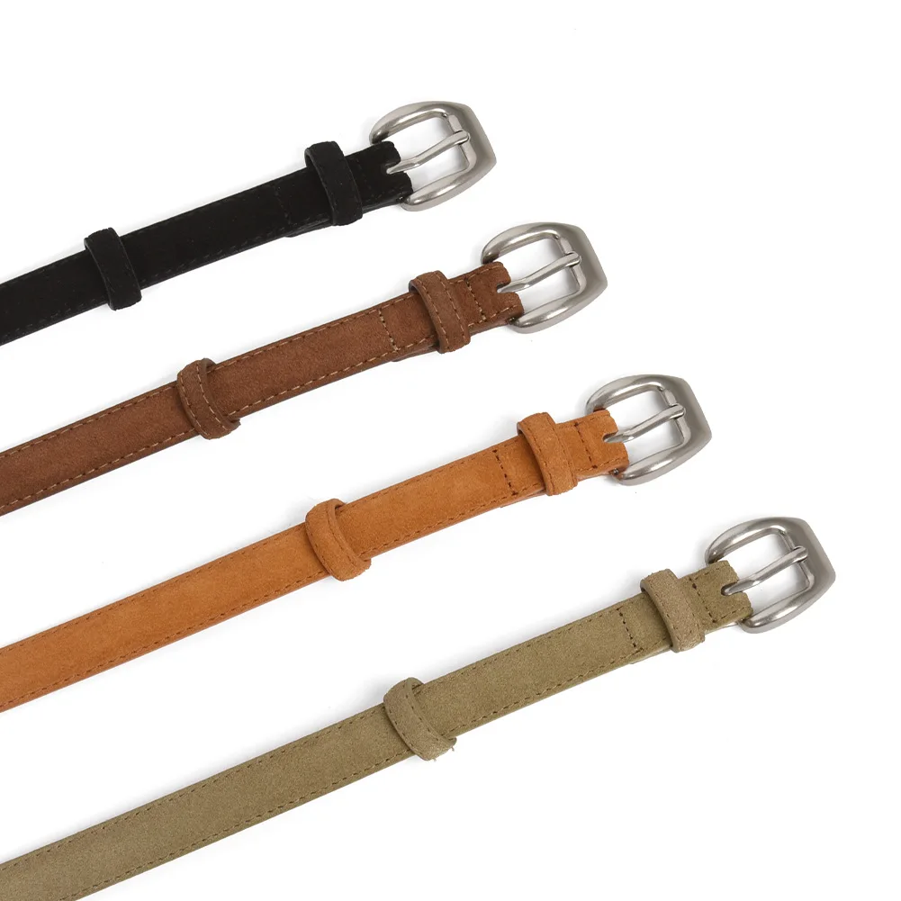 Fashionable and trendy cowhide needle buckle belt, personalized style, irregular buckle head, women's belt, versatile jeans