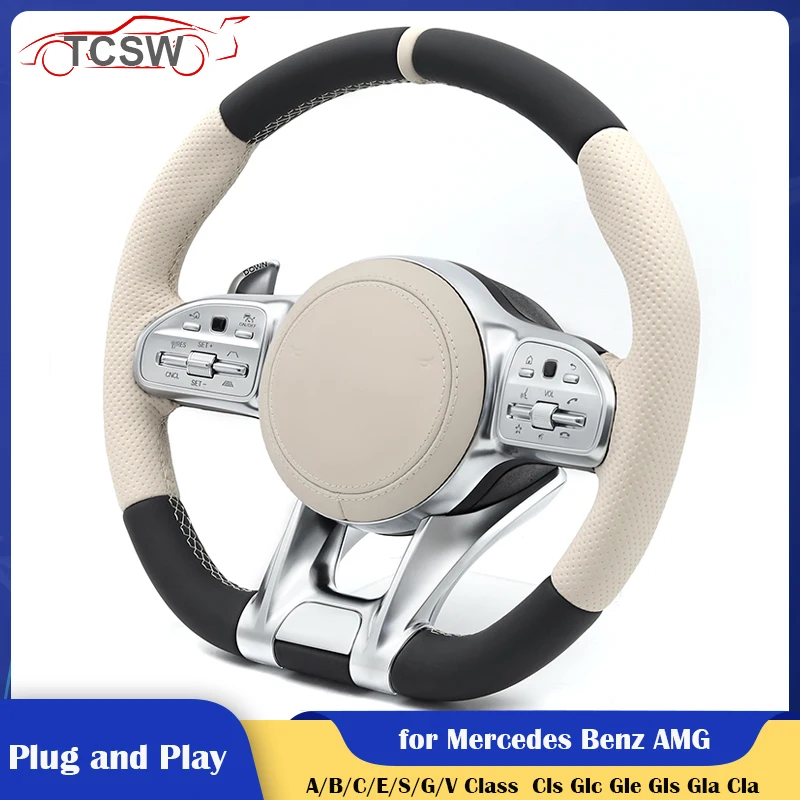 

Car Steering Wheel for Mercedes Benz AMG C217 W204 W205 W211 W212 W221 W222 S63 C63 C43 SLC AMG W204 W205 CLA GLA OEM any color