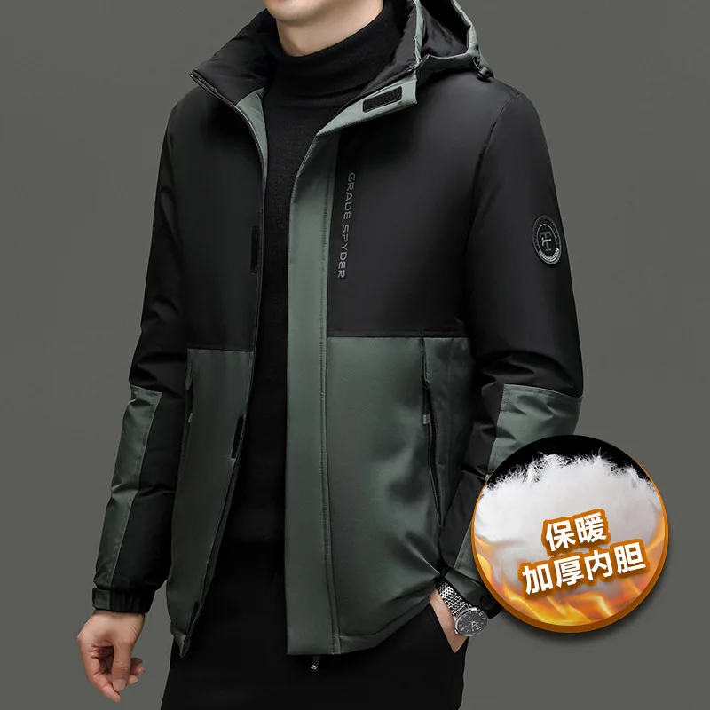 

Hooded Casual Brand Mens Autumn Windproof Outwear Male Casual Down Jacket Parkas for Men Long Jacket New Winter Men Warm Coat