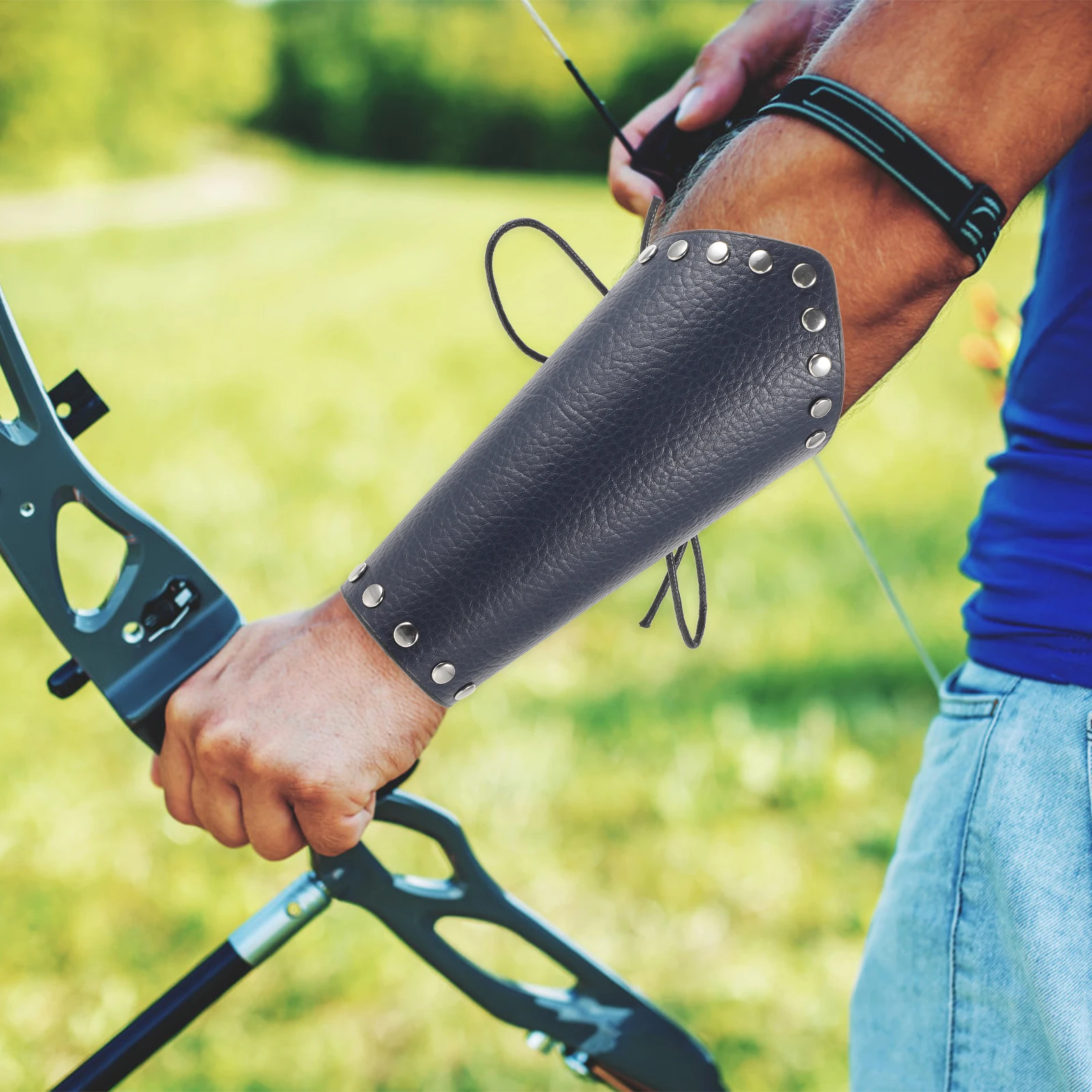 

Archery Arm Guards Forearm Protector Adjustable Equipment Lightweight Coffee Color Arm Cover Sleeve Riding Sports
