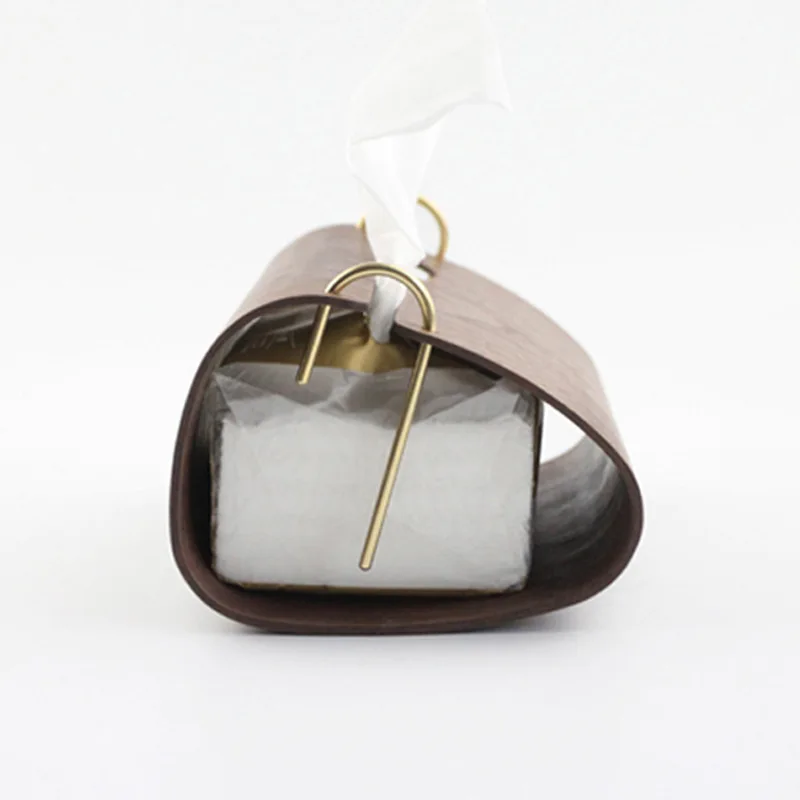 

Modern simplicity, creative high-end wood grain tissue box, household coffee table tissue storage, creative