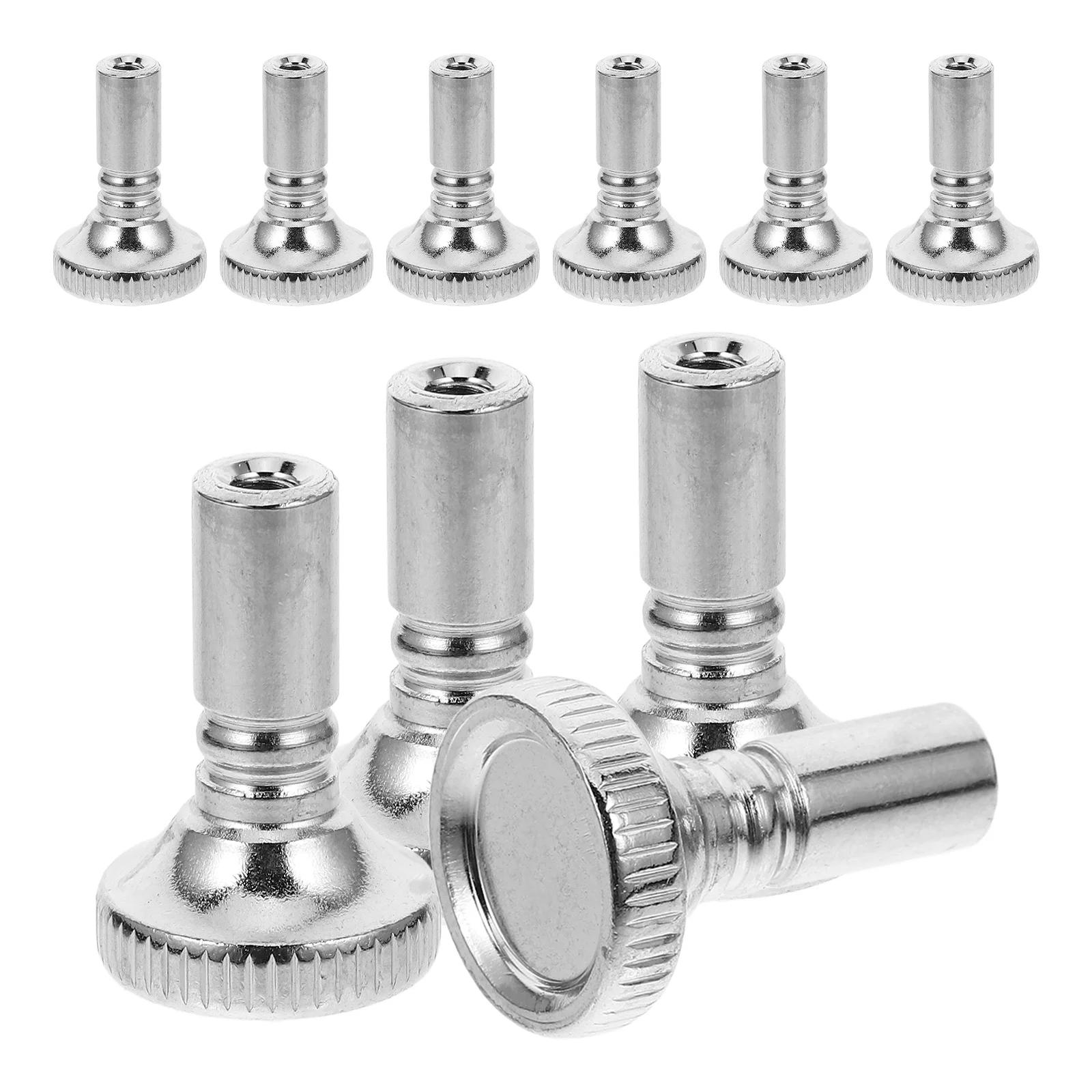

10 Pcs Lamp Knob Handle Twist Replacement Screw on Socket Cap Metal Durable Iron Finish Thread Switch Home Office Compatibility