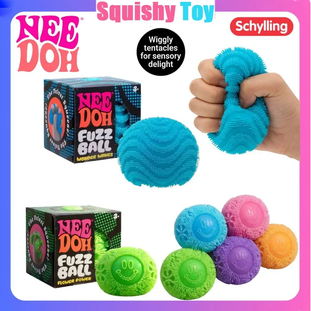 Hot Nee Doh Fuzz Ball Stress Relief Toy Desktop Decompress Ornament Soft Stress Ball Gift for Adults Kids Under Pressure Fun