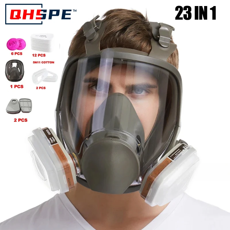 Full Face 6800 Gas Mask Spray Protective Mask Industrial Gas Mask Respirator New Type Gas Mask Formaldehyde Protection