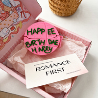 For Huawei Free Clip Earphone Case 3D Pink Birthday Cake Silicone Cartoon Headphone Box With Pendant For Huawei freeClip Cover