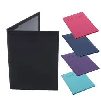 우아한 여성 여권 커버, 세계 범용 여행 여권 티켓홀더 커버, 여권 케이스, 여권 파우치, 단색 