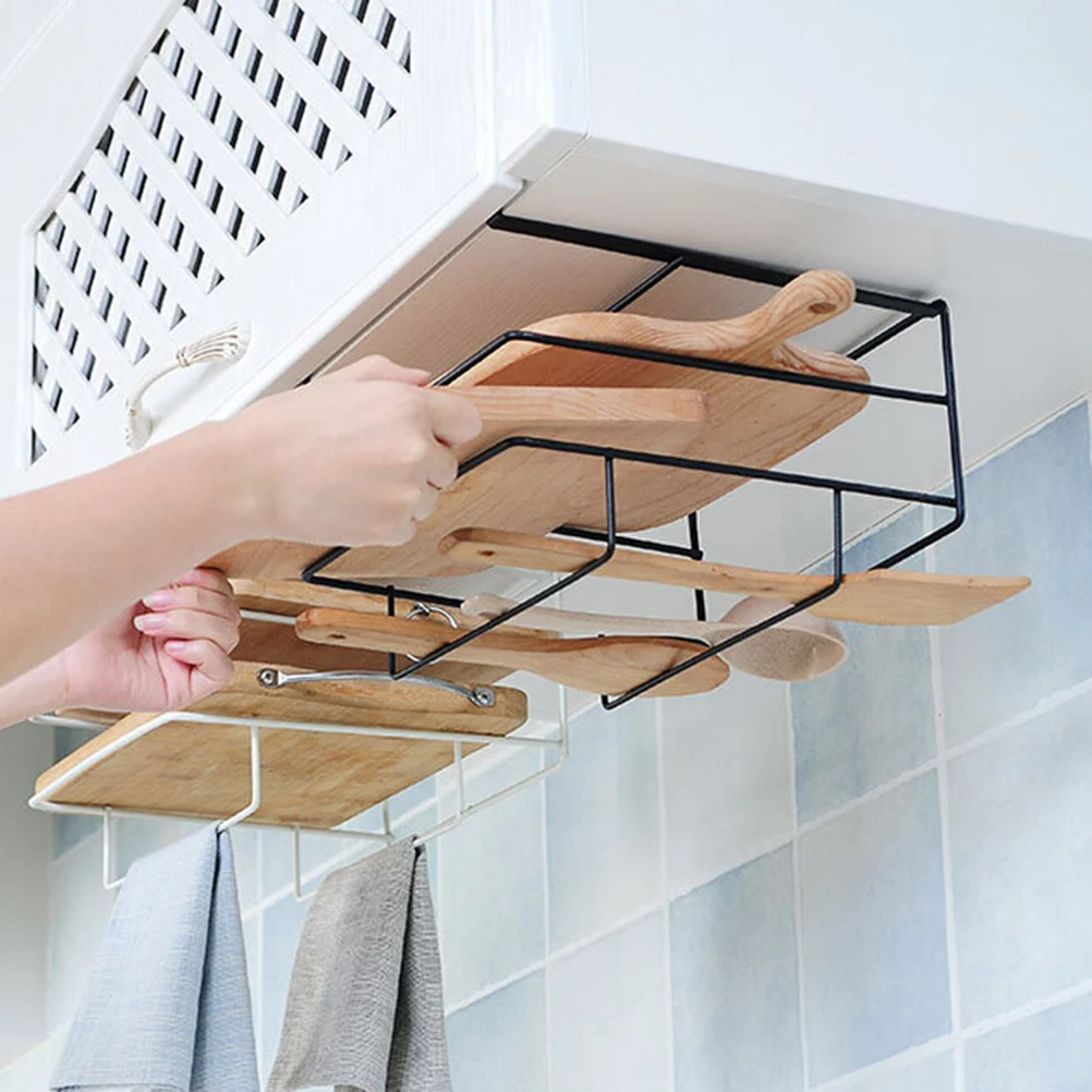 

Wall Mount Cutting Board Rack Iron Chopping Board Holder Pp Material Towel Organizer Drying Storage Kitchen Cabinet