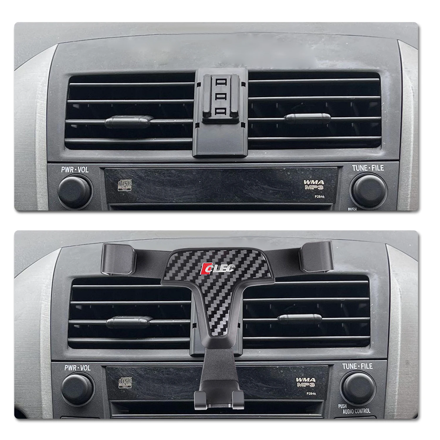 For Toyota RAV4 2006-2012 Car-Styling Air Vent Clip Mount Mobile Phone Holder Cellphone Stand Support image 6