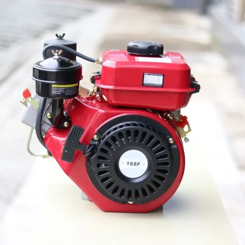 168F Threshing Machine Micro-Tiller Oil Pump Generator High-Power Air-Cooled Diesel Engine with Tank 120Goods in stock