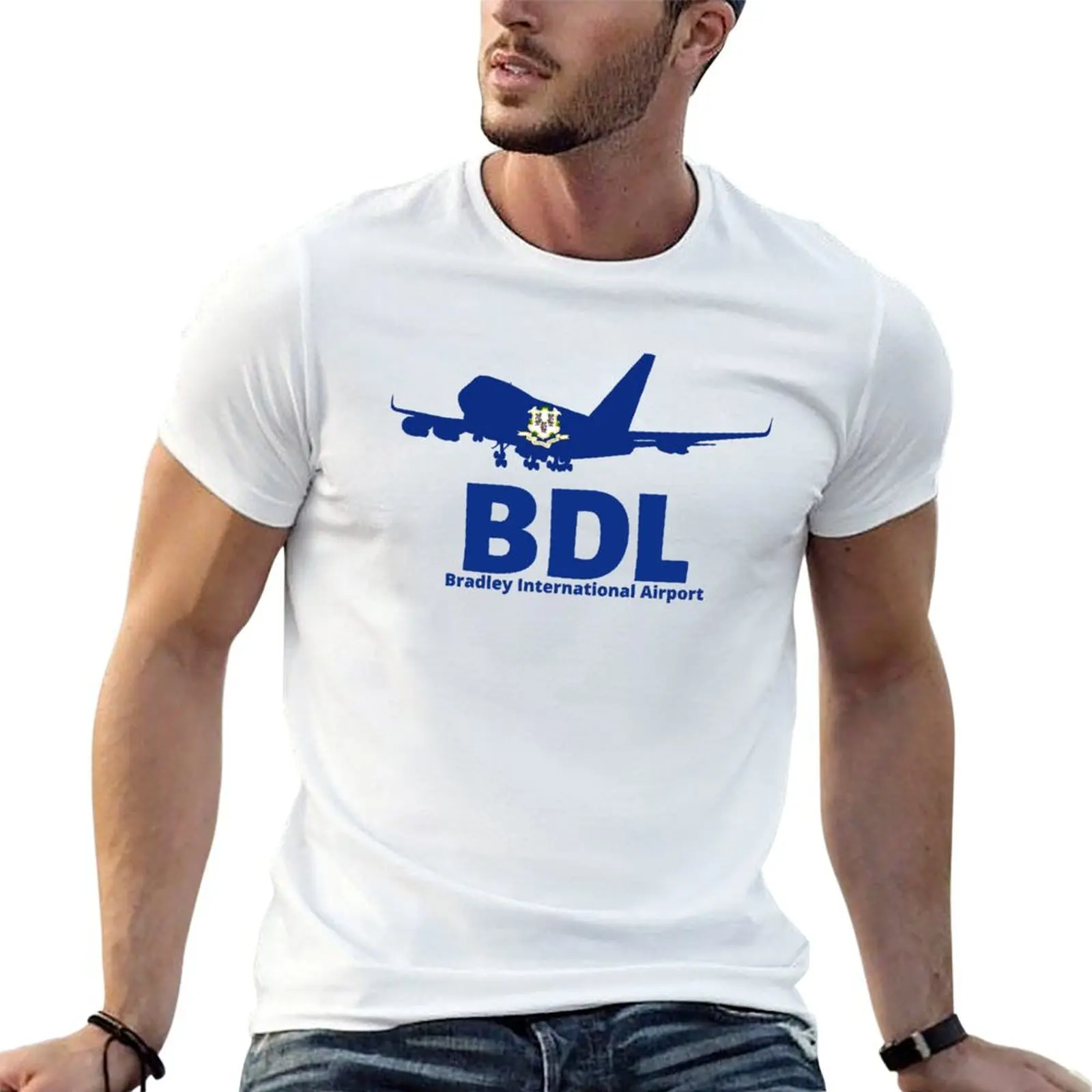 

shirts Bradley Travel Airport tshirt BDL Airline International T-Shirt 100% cotton Airport t mens graphic