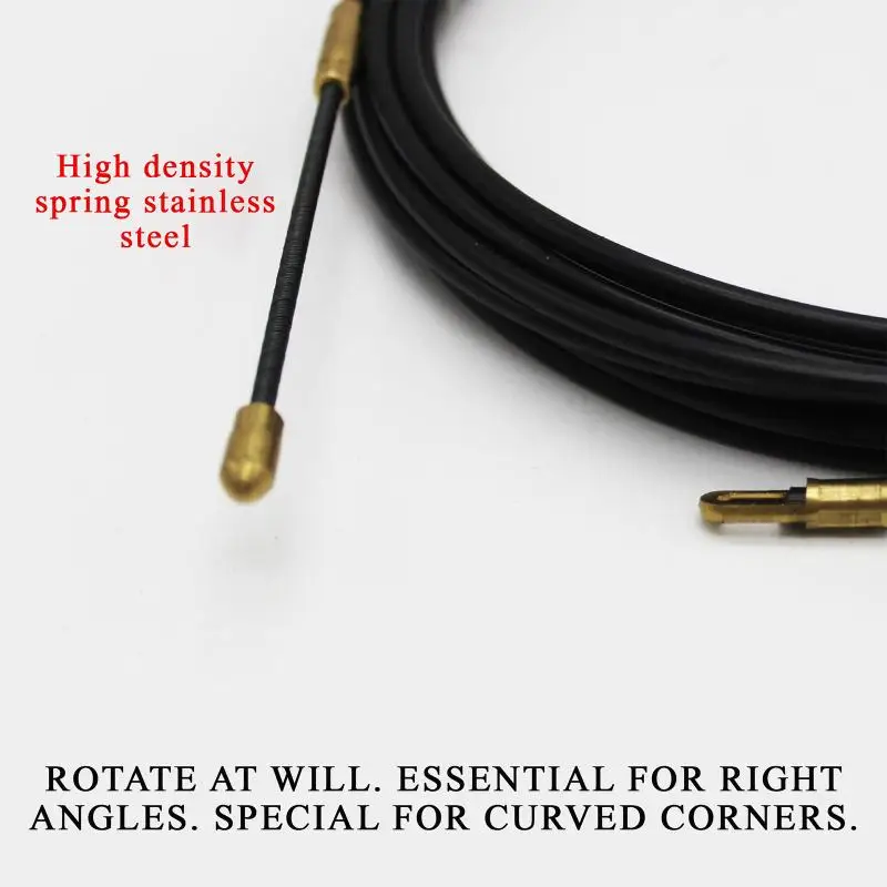 Smooth Glide Nylon Cable Puller Spring Tape 5-30M Electrician Wall Wire Lead Tool for Home Apartment Circuit Installation view 5