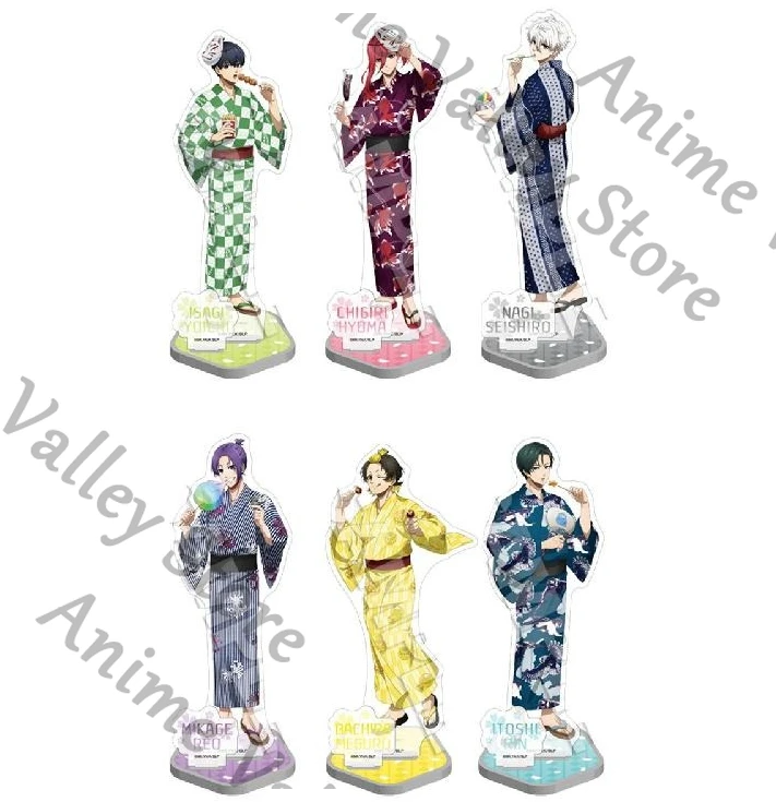 

Подлинный синий замок Isagi Yoichi Chigiri Hyoma Mikage Reo Rin аниме косплей халат акриловая фигурка подставка мультфильм стоячий знак