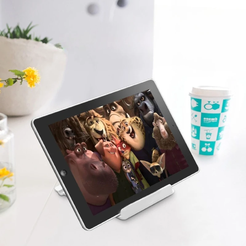 حامل الكمبيوتر اللوحي والهاتف المحمول القابل للتعديل - قاعدة مكتبية قابلة للطي مع مشابك آمنة، مادة PP متينة | حامل اللوحي #5