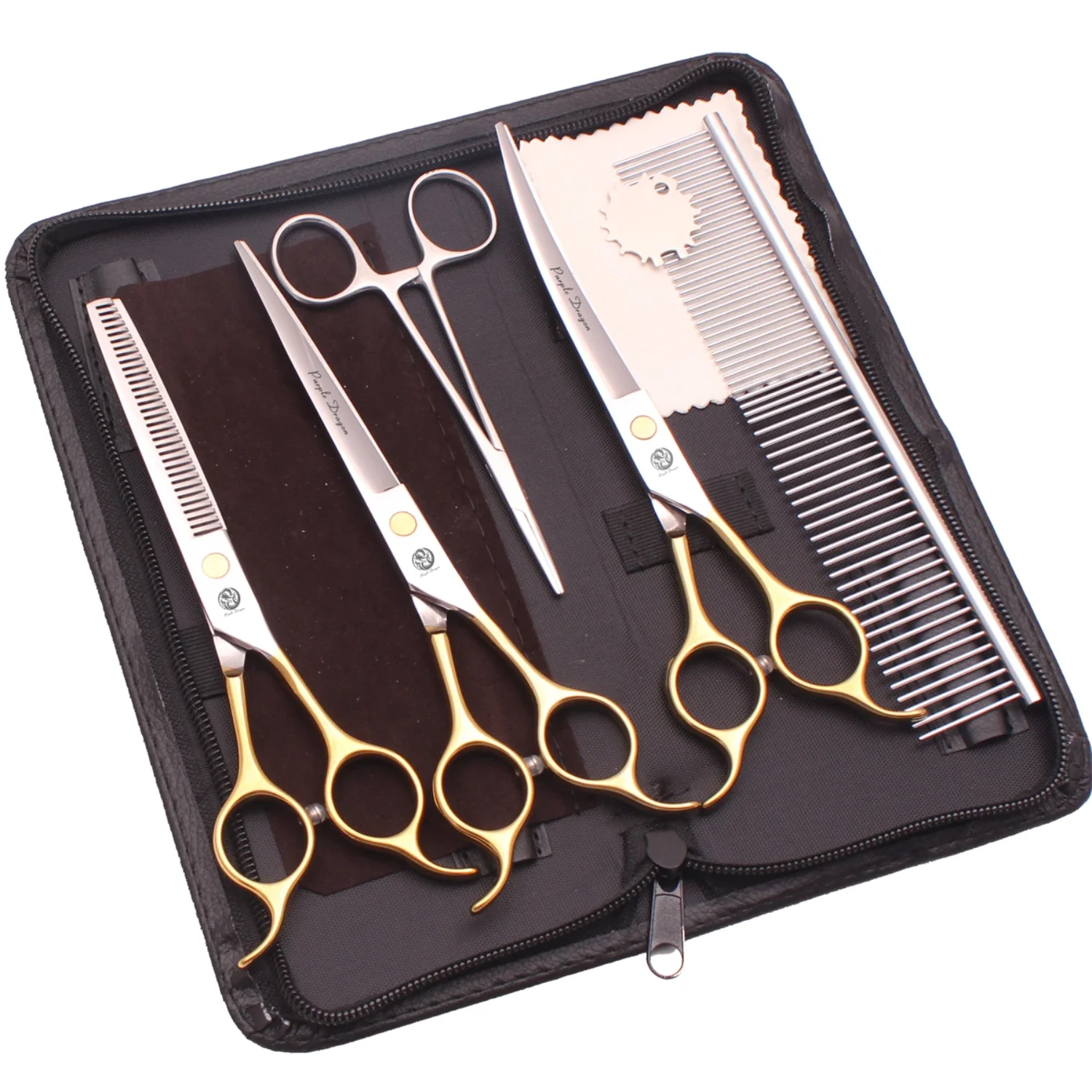 High-Quality Professional Stainless Steel Thinning Chunker Dog Grooming Scissors Set - Essential Gear for Precision Hairdressing