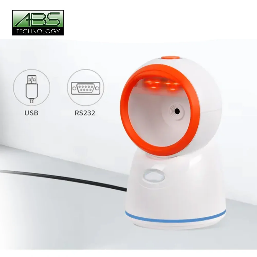 

ATV&UTVABS 9013 2D Desktop Barcode Scanner Supermarkets LED Illumination USB/COM/RS-232 Interfaces Black/White Options CMOS Stoc