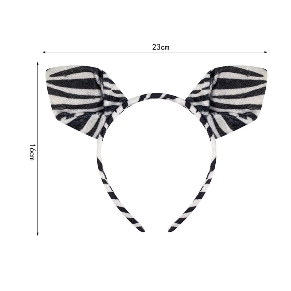 Animal Ears Kid Costume Headband Stripes Design Costume Accessories Zebra Ears Headband Cartoon Hair Hoop Photography Use