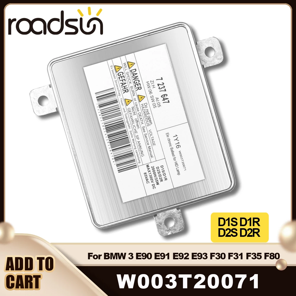 

W003T20071 7237647 7 237 647 HID балласт Xenon D1R D1S D2R D2S блок управления 35 Вт для BMW 3 серии E90 E91 E92 E93 F30 F31 F35 F80