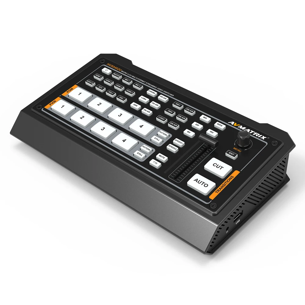 

For Avmatrix HVS0402U Live Streaming for HDMI Video Switcher 4-Channel Multi-Format Multiview Luma Key Radio TV Broadcasting