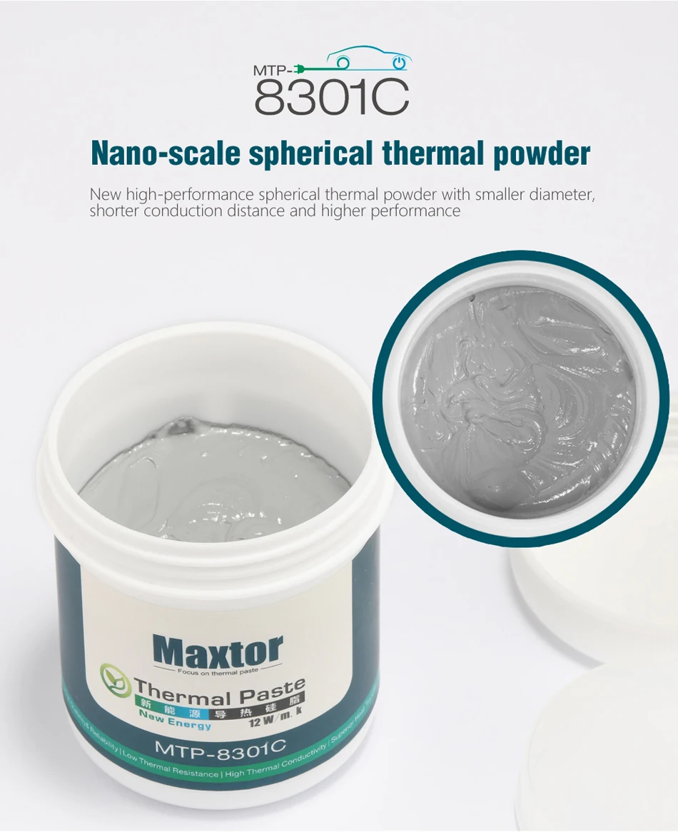 Maxtor 12W/m.k Thermal Paste 150g/300g Bulk Size, Factory Direct CPU GPU Thermal Compound for PC/PS4 Repair Shops