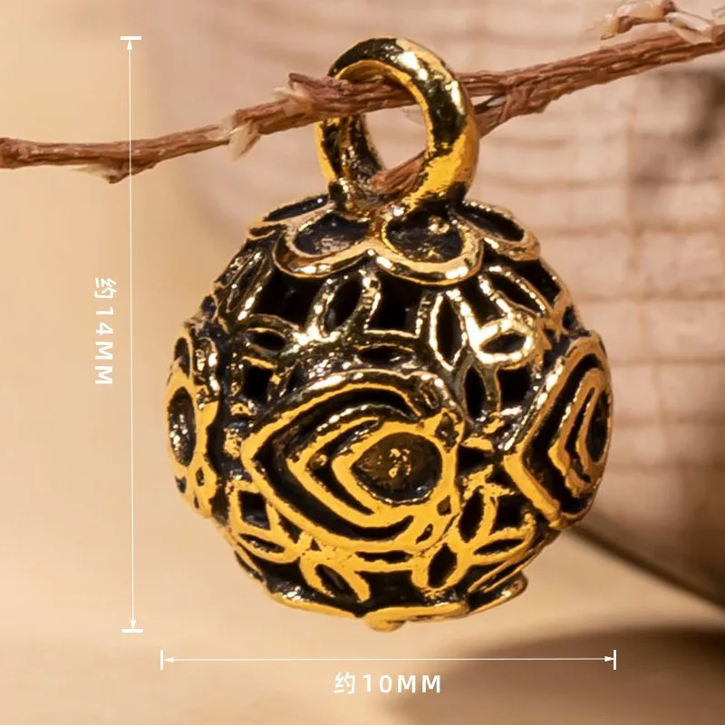 Hollow-Out Metal Frog Button Chinese Style Alloy Pankou Closure for Qipao, Antique Copper Decorative Sew-on Buttons 20pcs