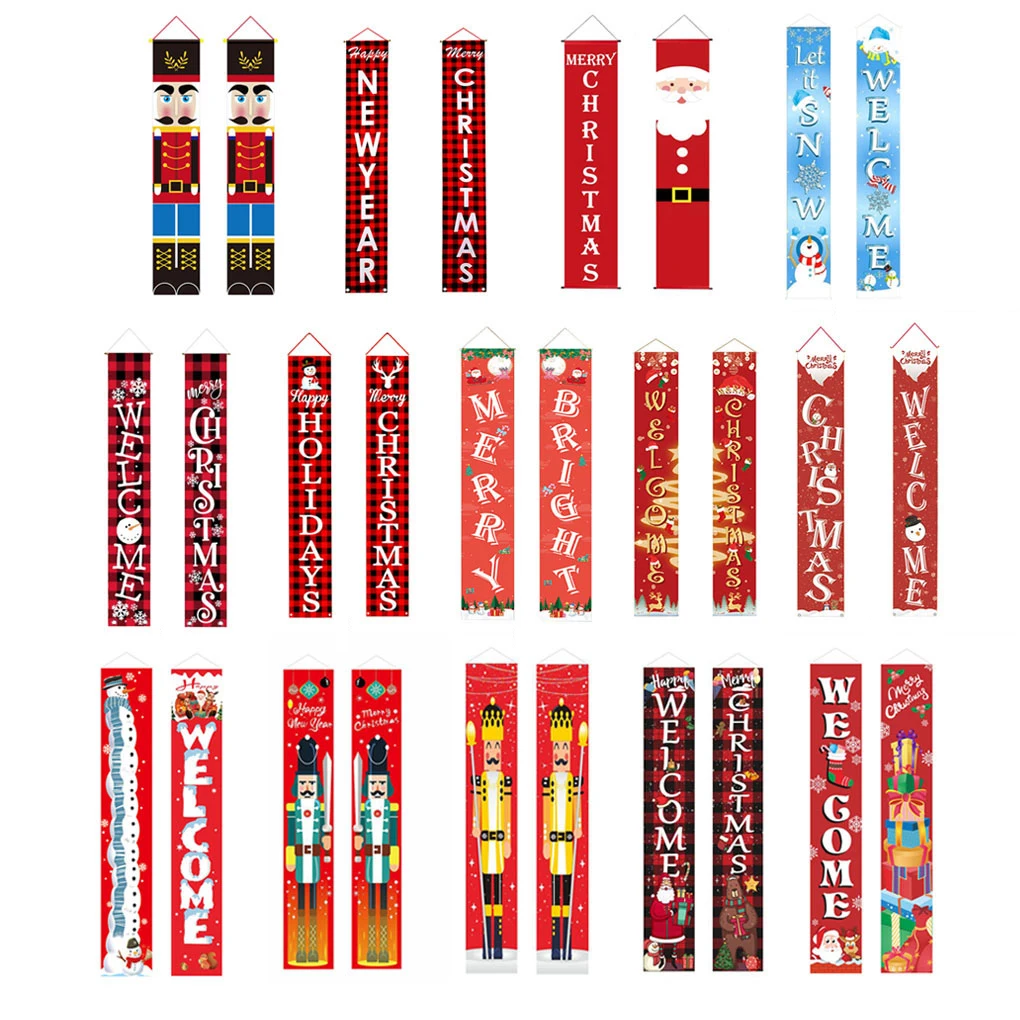 Colorfast And Windproof Nutcracker Christmas Banner Easy Installation And Removable No Loose Thread T