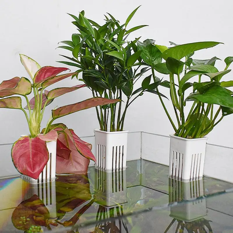 Plant Holder For Aquarium Decorative Fish Tank Planter Top Hangable Fish Tank Plant Pot Aquarium Planter Cup For Water Feature