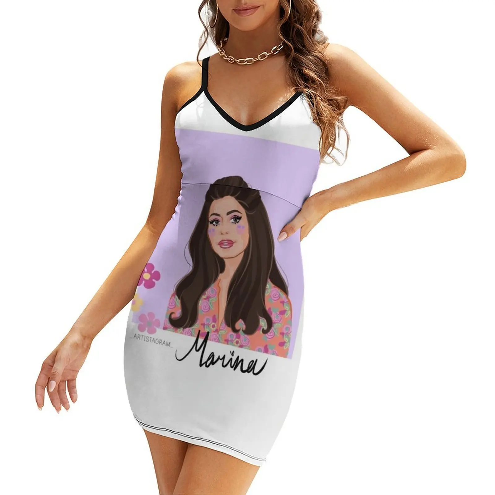 

60s Marina Sling Dress women's luxury party dress clothes for women bandage dress dresses for women 2025