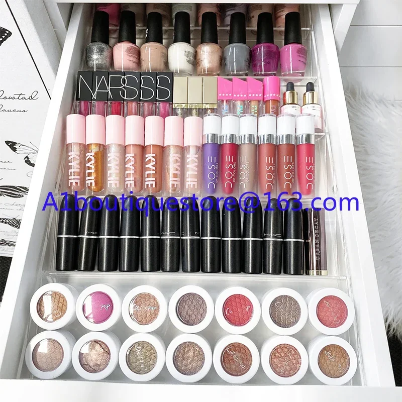 ANON DIY Drawer Display Tray for ALEX 5 and 9 Drawer Units, Acrylic Customizable in-Drawer Makeup Storage Organizer Acrylic Tray