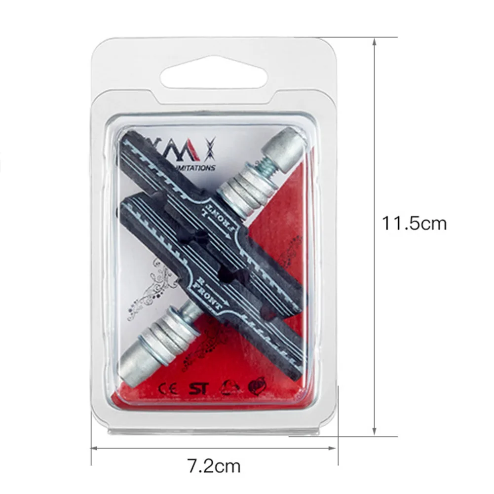 

Велосипедные тормозные колодки с V-образным вырезом, длина 7 см, аксессуары, 2 шт., 75 г/пара, черные, устойчивые к трению, резиновые, уличные, высокое качество