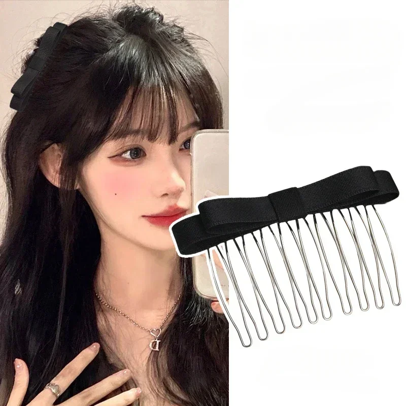 Korean Insert Comb Clip Women Girls Sweet Bangs Clip Hairpins Back Head Headdress Broken Hair Finishing Tools Hair Clip