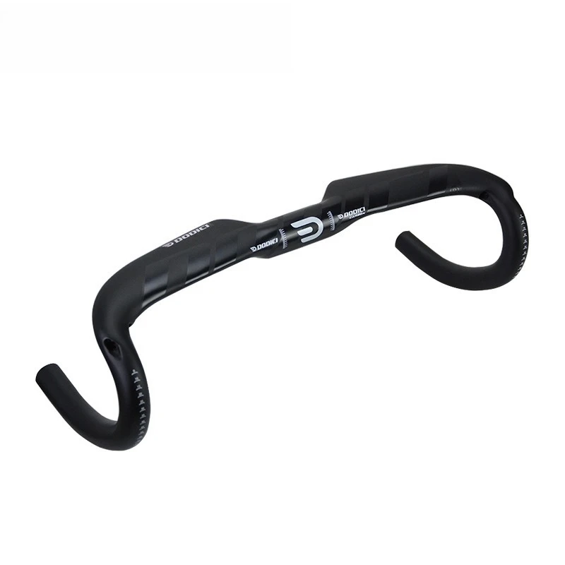 Carbon Fiber Road Bend Handlebar Black, Frosted Lightning Breaking Bicycle Handlebar Inner Routing