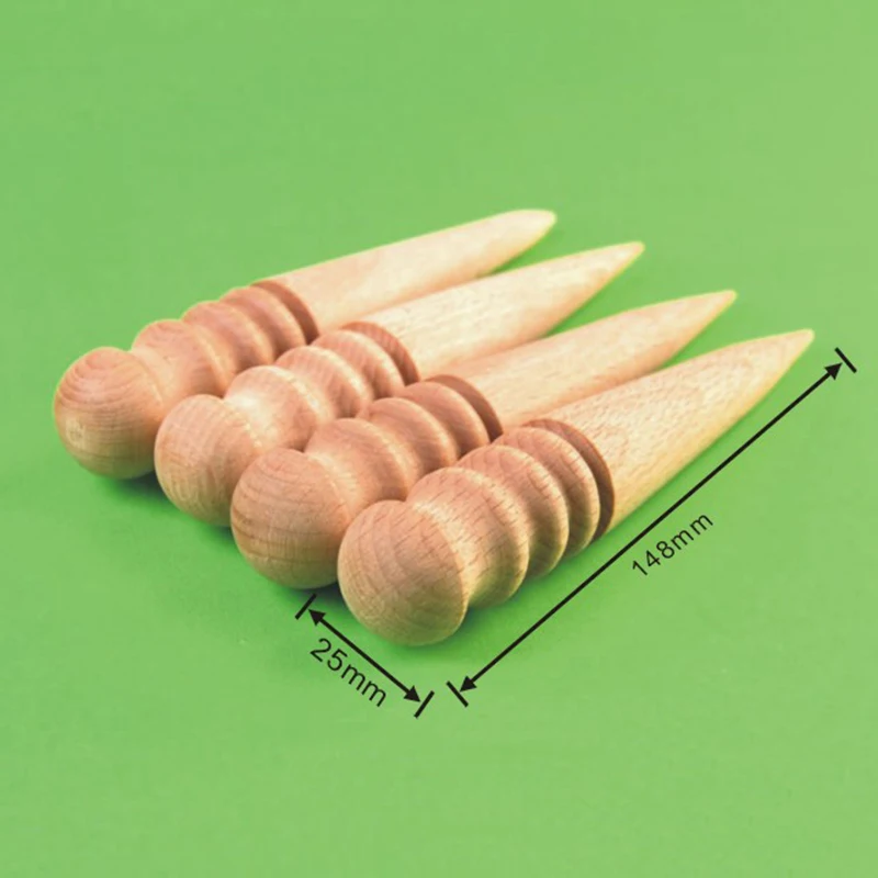 Solid Wood กลม Rod หนังหัตถกรรมคู่มือขัด Rod Log DIY เครื่องหนังเครื่องมือทำ