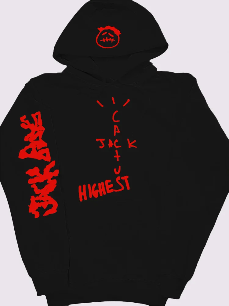 Hoodies Men Women hiphop Hoodie for teenage Unisex Teen Trend Black Sweatshirts streetwear astroworld cactus jack