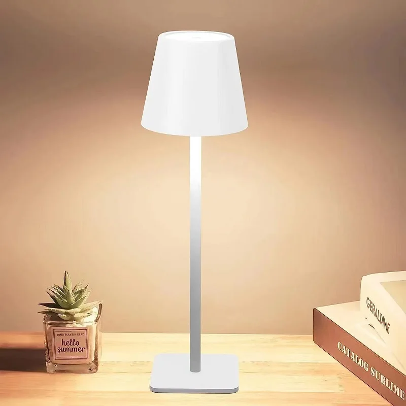 

Simple Rechargeable Tall Table LED Lamp Touch Switch Non-polar Dimming Color Book Light Christmas Gift Light