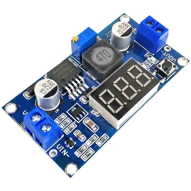 3Pcs LM2596 DC-DC Step-Down Converter Power Converter Module Voltage Regulator LED Display Voltmeter 4.0-40V To 1.25-37V