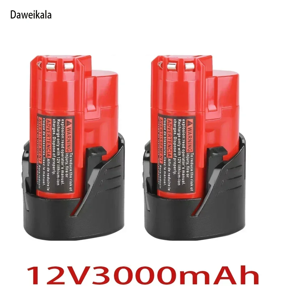 TURPOW 12V 6000MAH rechargeable battery for Milwaukee M12 XC cordless tool 48-11-2402 48-11-2411 battery 48-11-2401 MIL-12A-L