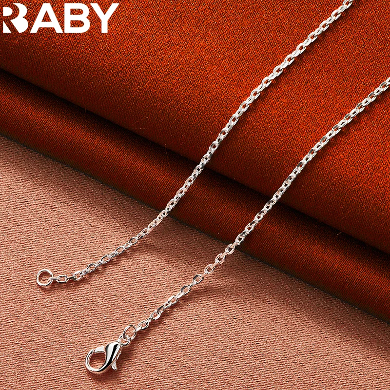 925 Sterling Silver Basic Circle Chain Necklace 18 Inch For Man Women Wedding Fashion Jewelry High Quality Gift